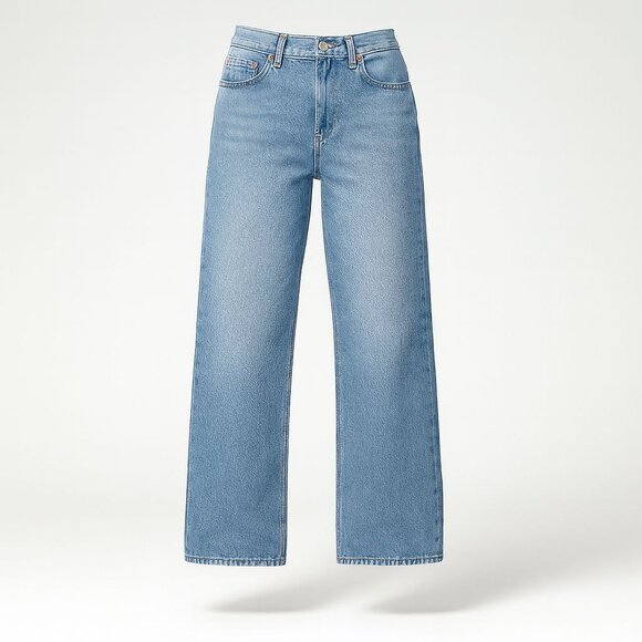 Madewell Low-Rise Superwide-Leg Jeans Women Size 26 Light Blue Kendall Wash NWOT - Picture 1 of 16